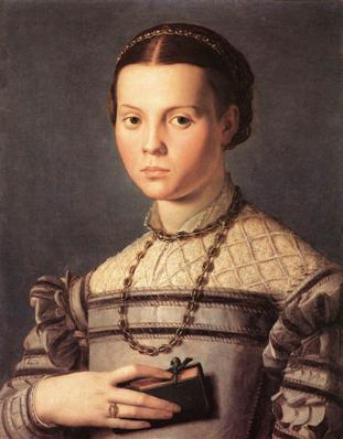A Young Girl, ca. 1441-1445 (Agnolo Bronzino) (1503-1572)   Galleria degli Uffizi, Firenze