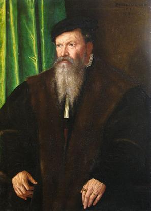A Man,  ca. 1545   (Hans Schöpfer) (1505-1569)  Muzeul Naṭional Brukenthal, Sibiu, Hermannstadt,  Romania