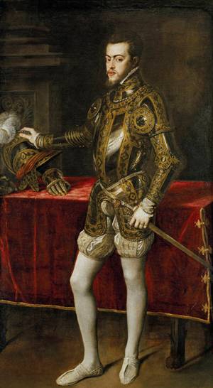 Philip II at 24 years of age, 1551 (Titian) (1488-1576) Museo Nacional del Prado, Madrid P00411    