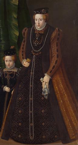 Archduchess Maria of Austria & Maria Eleonore,  ca. 1555 (Jakob Seisenegger) (1505-1567)   Kunsthistorisches Museum, Wien,  GG_2577 