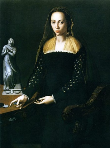 A Woman, said to be Ortensia de Bardi di Montauto,  ca. 1559 (attributed to Alessandro Allori) (1535-1603)  Galleria degli Uffizi, Firenze