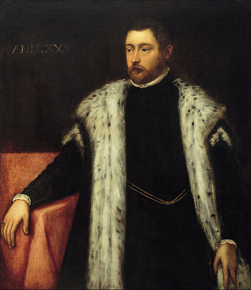 Twenty-five year old Youth with Fur-lined Coat ca 1550-1560 by Jacopo Robusti Tintoretto 1518-1594 Fundacion Banco Santander 341