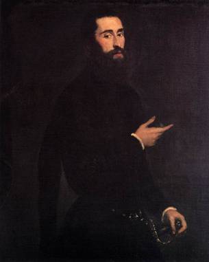 A Genoese Nobleman,  ca. 1550  (Tintoretto) (1518-1594) Galleria degli Uffizi, Firenze  