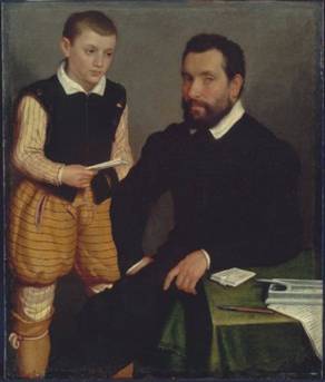 Count Alborghetti & Son, ca. 1550   (Giovanni Battista Moroni)  (1522-1578)     Museum of Fine Arts, Boston, MA 95.1371 