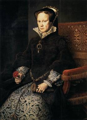 Mary I of England, ca. 1554  (Anthonis Mor) (1516-1577)     Museo del Prado, Madrid   
