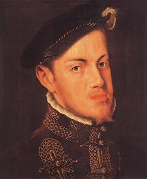 Philip II of Spain,  ca. 1554  (Anthonis Mor) (1516-1577)     Szépművészeti Múzeum, Budapest   