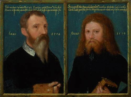 Self Portrait w/ Henry Strangwish, ca. 1554   (Gerlach Flicke) (fl. 1545-1558) National Portrait Gallery, London    6353  

