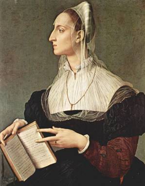 Laura Battiferri, ca. 1555   (Bronzino)  (1503-1572)  Palazzo Vecchio, Florence 

