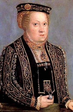 Katherine Hapsburg, Queen of Poland, ca. 1555  (Francesco Terzio) or (Lucas Cranach the Younger) (ca. 1523-1591)     Muzeum Książąt Czartoryskich, Kraków 