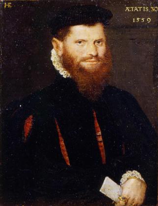 A Man, 1559  (possibly by  Hans Eworth) (ca. 1520-1574) Museo Poldi Pezzoli, Milano Inv. 1043 