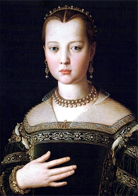 Maria de Medici, 1551(Agnolo Bronzino) (1503-1572)     Galleria degli Uffizi, Firenze   Sala 18  Tribuna 

