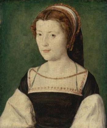  Marie of Guise or a relative, ca. 1540-1555 (attrib to Corneille de Lyon) (1500-1575) Sotheby