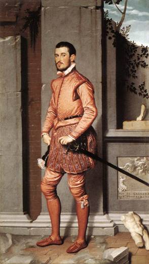 The Gentleman in Pink,  (Giovanni Battista Moroni)   (1522-1579)    Palazzo Moroni, Bergamo    