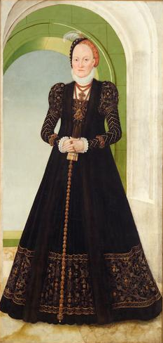 Anna of Denmark, ca. 1565  (Lucas Cranach the Younger) (1515-1586) Kunsthistorisches Museum, Wien,  GG_3141 
