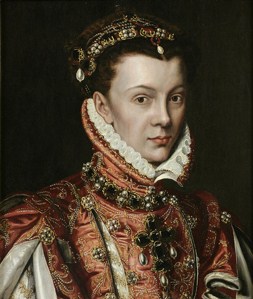Elizabeth  de Valois, ca. 1568 (Alonso Sanchez Coello) (1531-1588)    Private Collection   