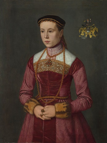 Susanna Stefan, wife of  Wolff Furter,  ca. 1561 (Nicolas Neufchatel (ca. 1527-1590)  The National Gallery, London