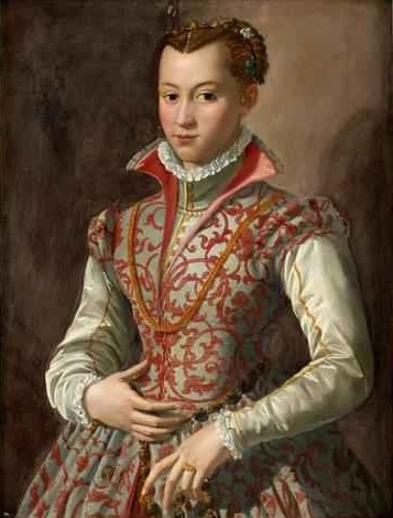 A Young Woman, said to be Isabella de Medici, ca. 1565 (attributed to Agnolo Bronzino) (1503-1572)  Bukowskis Auktioner Stockholm