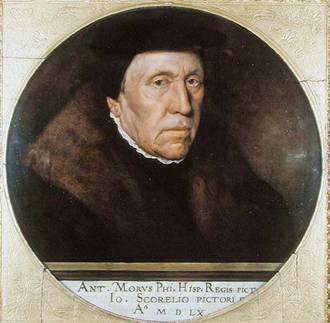Jan van Scorel at 65 years old, ca. 1560   (Anthonis Mor van Dashorst) (1516–1576)    Location TBD 

