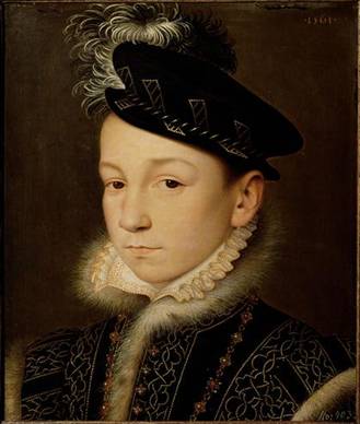 King Charles IX at 10 years old, 1561  (Francois Clouet) (1510-1572) Location TBD


