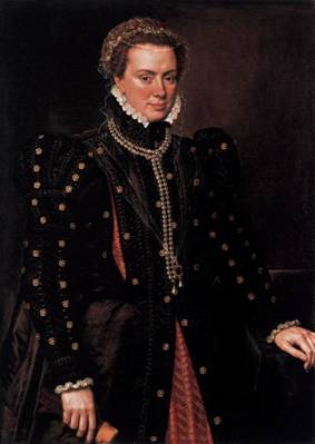 Margaret Duchess of Parma, 1562 (Anthonis Mor) (1516-1577)    Staatliche Museen zu Madrid       


