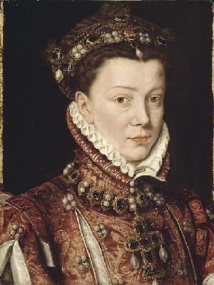 Elizabeth  de Valois,  ca. 1568  (Anthonis Mor) (1516-1576)    Musée du Louvre, Paris     INV 1721 