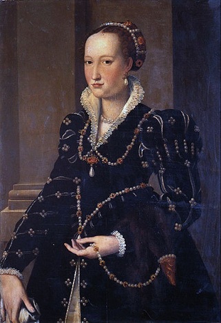 A Young Woman of the Medici Family, ca. 1560 (Allesandro Allori) Galleria degli Uffizi, Firenze  
