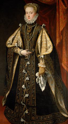 Anna of Austria, Queen Consort of Spain,  1571  (Alonso Sanchez Coello) (1531-1588)  Kunsthistorisches Museum, Wien,   GG_1733  