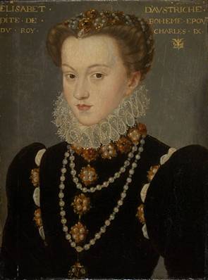  Elizabeth of Austria, wife of Charles IX, after 1571   (follower of François Clouet) (1516-1572)   The Art Institute of Chicago, IL    1951.317 