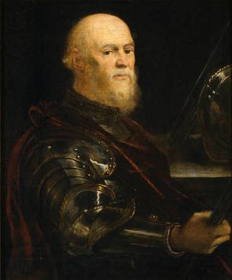 A Venetian Military Man, ca. 1570-1575  (Tintoretto) (1518-1594)    Museo Nacional del Prado, Madrid   P00366   