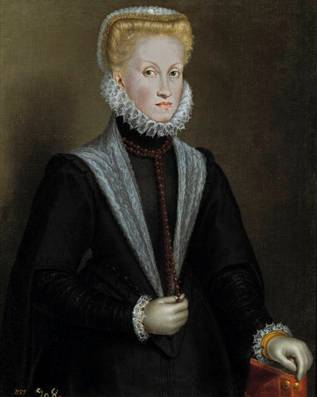 Anna of Austria (4th wife of Philip II), 1573    (Sofonisba Anguisola ) (1532-1625)    Museo Nacional del Prado, Madrid    P01284  