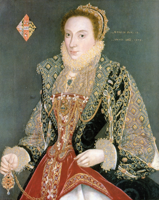 Mary Denton, 1573    (George Gower) (1540-1596)   York Art Gallery, UK    