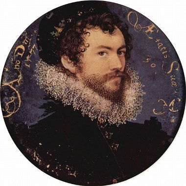 Self-Portrait, 1577 (Nicholas Hilliard) (1547-1619)   Victoria and Albert Museum, London 