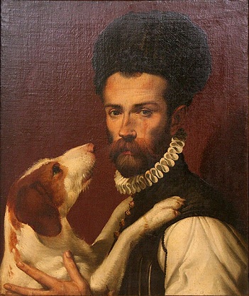 A Man with Dog, ca. 1586 (Bartolomeo Passarotti) (1529-1592)    Musei Capitolini, Roma  
