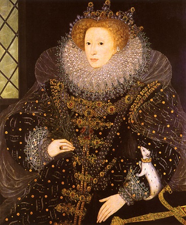 Queen Elizabeth I (The Ermine Portrait), ca. 1585  (attrib. Nicolas Hilliard) (1547-1619) (or William Segar) Private Collection