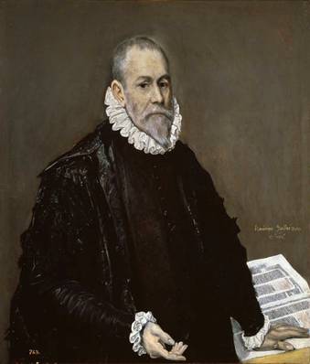 A Doctor, possibly Rodrigo de la Fuente, ca.  1582-1585  (El Greco) (1541-1618)    Museo Nacional del Prado, Madrid    P0087 