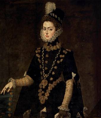  Infanta Catalina Micaela, ca. 1585   (attributed to Juan Pantoja de la Cruz) (1553-1608)    Museo Nacional del Prado, Madrid   P01040