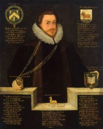 Sir Christopher Hatton, ca. 1588-1591  (Unknown Artist)   National Portrait Gallery, London   1518