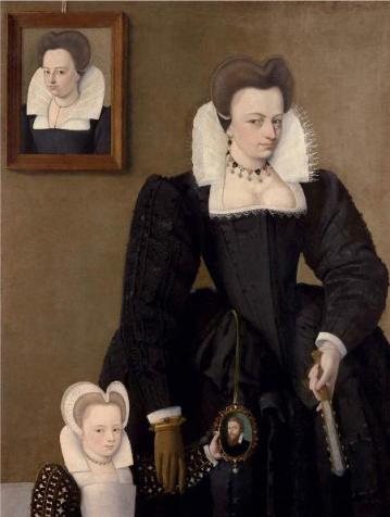 A Lady with Child, ca. 1585 (Francois Quesnel) (1543-1619) Weiss Gallery, London