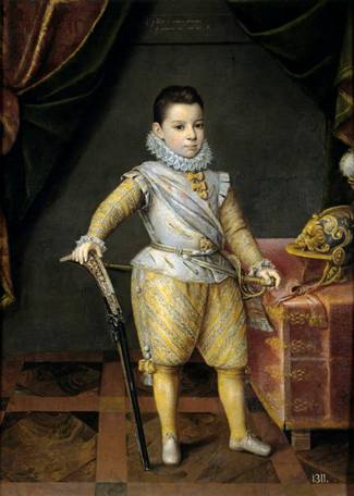 Philip Manuel of Savoy at 5 years old, 1591 (Jan Kraek) (??-1607) Museo Nacional de Prado, Madrid,   P01264   