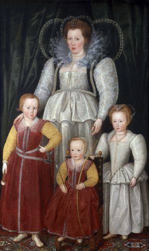 Anne, Lady Pope with her children, 1596  (Marcus Gheeraerts the Younger) (1561-1636) Private Collection 