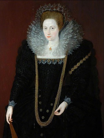 A Lady, 1595 (Marcus Gheeraerts the Younger) (1561-1636)  The Bowes Museum, Barnard Castle, Durham, UK 
