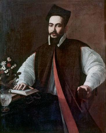 A Prelate, ca. 1599 (Caravaggio) (1571-1510)  Palazzo Corsini, Firenze