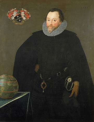 Sir Francis Drake,  1591  (Marcus Gheeraerts the Younger) (1561-1636)  National Maritime Museum, Greenwich, UK,BHC2662
