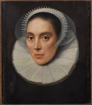 A Woman. ca. 1590  (Unknown  Dutch Artist)  Kunsthistorisches Museum, Wien   GG_1037    