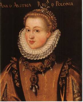 Anne of Austria, Habsburg Queen of Poland ca. 1595  (Unknown Artist) Location TBD