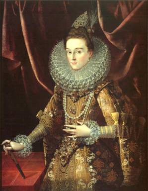 A Young Woman, possibly Infanta Isabella Clara Eugenia of Spain, ca. 1599  (Juan Pantoja de la Cruz) (1553-1608) Alte Pinakothek, München    INV 987 
