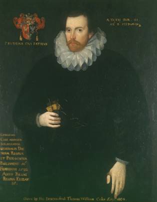 Sir Edward Coke ,  1593  (Unknown Artist copy) Location TBD 