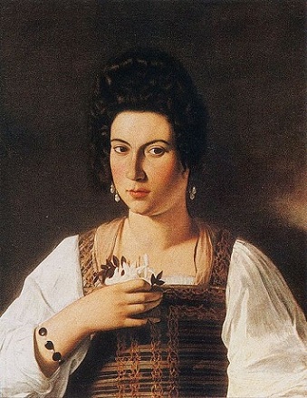 A Young Woman, presumed to be Fillede Melandroni, 1597 (Caravaggio) (1571-1610)   Collezione del Marchese Giustiniani, destroyed Berlin, 1945