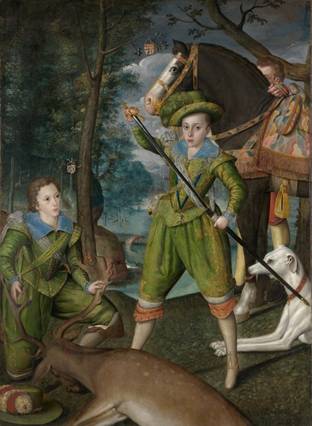 Henry Frederick and Sir John Harington, 1603  (Robert Peake the Elder) (1551-1619) The Metropolitan Museum of Art, New York, NY,    44.27  