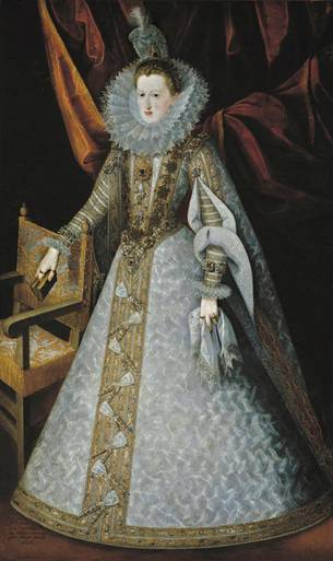 Margarita de Austria, Queen Consort of Spain 1606 (Juan Pantoja de la Cruz) (1553-1608) Museo Nacional del Prado, Madrid,   P02563         